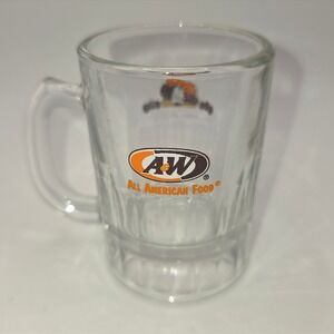 Vtg A&W All American Food Root Beer Glass Mini Mug Shot Glass‎ Root Bear Logo